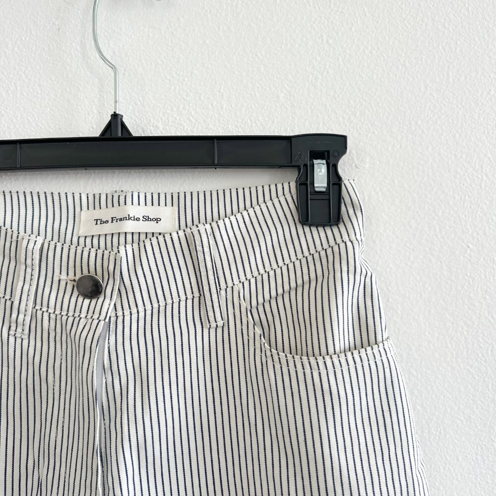 The Frankie Shop Sasha Striped High-Rise Wide-Leg Jeans - Picture 4 of 5